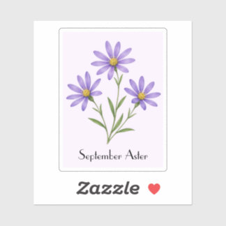 September-Aster-Blumen-Aufkleber Aufkleber