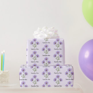 September-Aster-Blumen Geschenkpapier