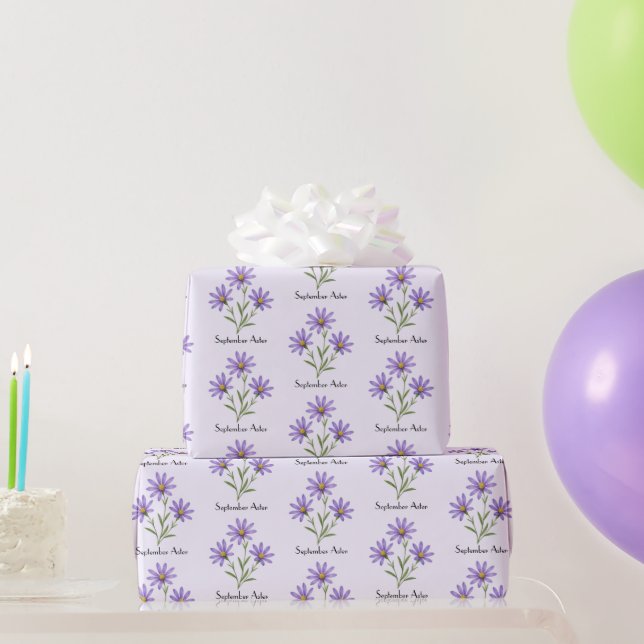 September-Aster-Blumen Geschenkpapier (Partygeschenke)