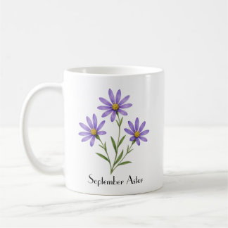 September-Aster-Blumen Kaffeetasse