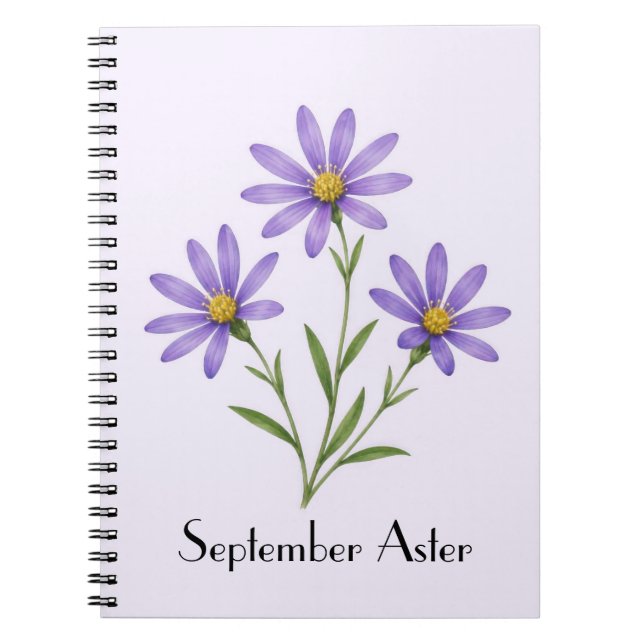 September-Aster-Blumen Notizblock (Vorderseite)