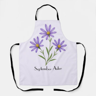 September-Aster-Blumen Schürze
