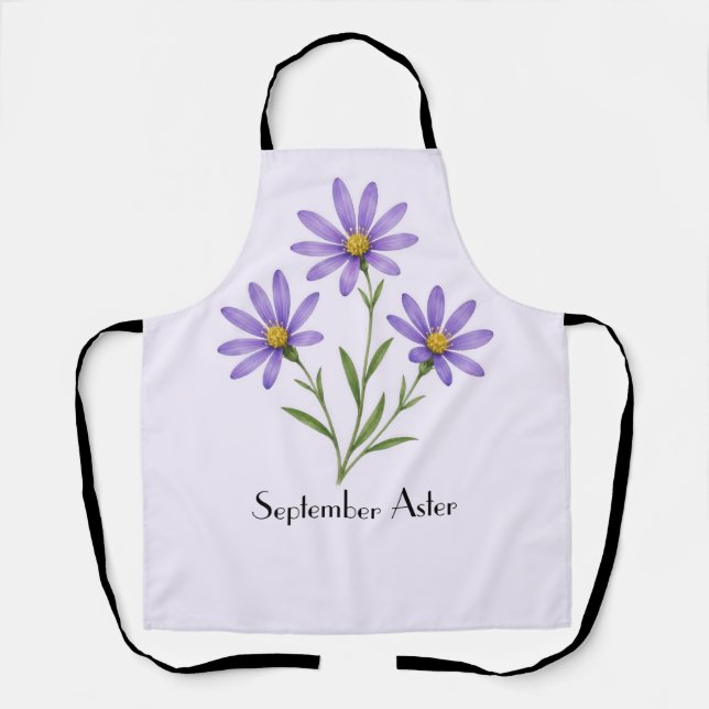 September-Aster-Blumen  Schürze (Vorderseite)