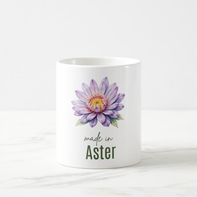 September Aster  Flower Mug | Coffee Cup Kaffeetasse (Mittel)