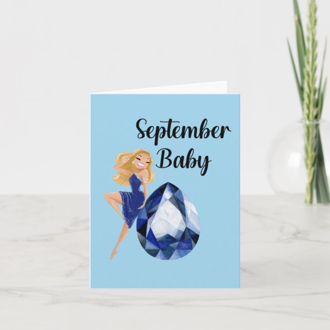 September Baby Karte (Vorderseite)