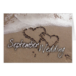 September-Bestimmungsort-Strand-Hochzeits-Karte