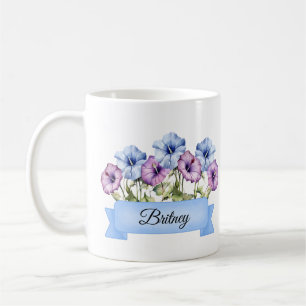 September Birth Aster Blume Personalisiert Kaffeetasse