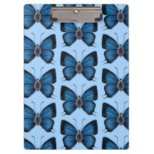 September Birth Blue Sapphire Butterfly Pattern