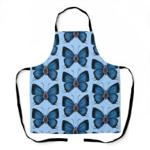 September Birth Blue Sapphire Butterfly Pattern