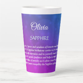 September Birthstone Sapphire Design Milchtasse