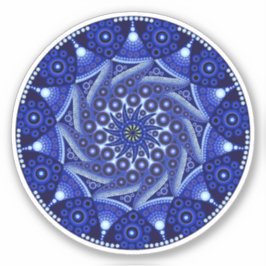 September Birthstone Sapphire Mandala Sticker