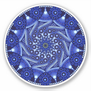 September Birthstone Sapphire Mandala Sticker