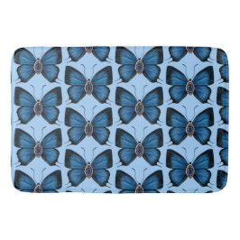 September Blue Butterfly Musterdesign Regal Badematte