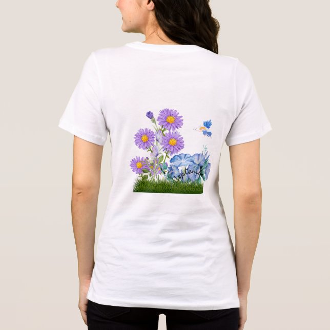 September Blume und Stein Tri-Blend Shirt (Rückseite)
