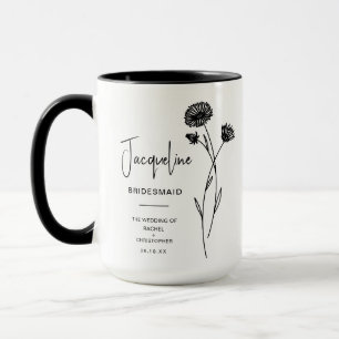 September Bridesmaid   Aster Birth Blume Tasse