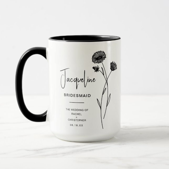 September Bridesmaid | Aster Birth Blume Tasse (Links)