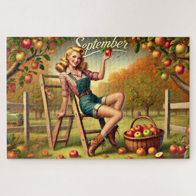 September Country Harvest Button-Up Puzzle (Horizontal)