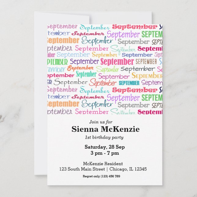 September Einladung (Vorderseite)