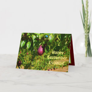 September Equinox, Orchard Birnen Gruß Karte