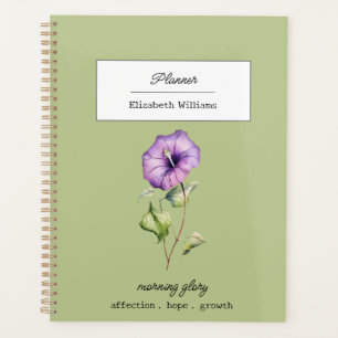 September-Geburtsblume Morning Glory Personalisier Planer