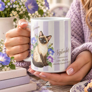 September Geburtsblume Prunkwinde Siamkatze Kaffeetasse