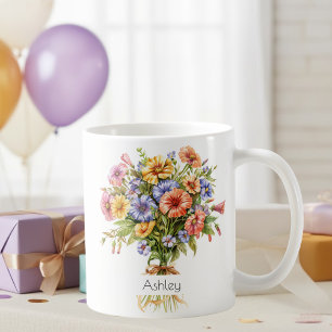 September-Geburtsblumen-Tasse Astern Kaffeetasse