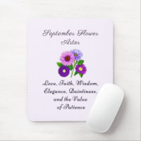 September Geburtsmonat Blume Aster Personalisiert