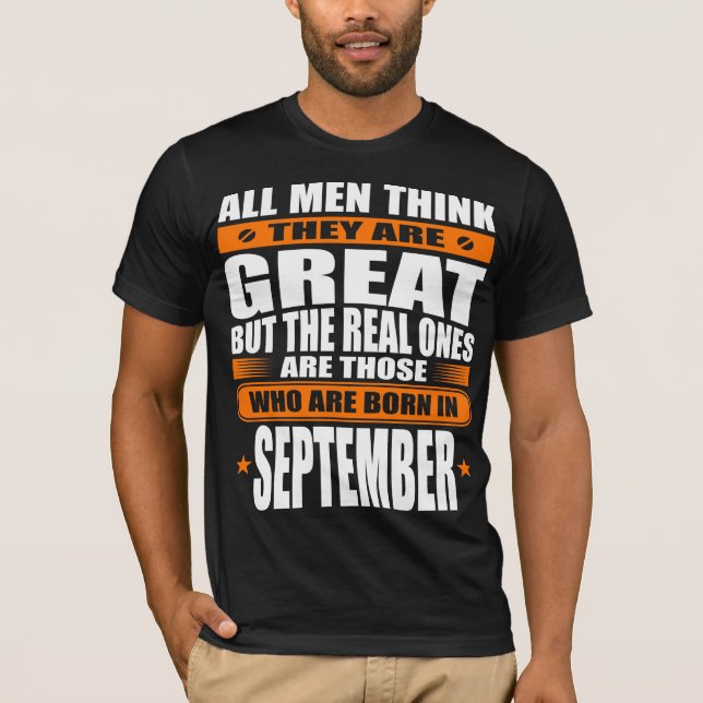 September-Geburtstag T-Shirt (Vorderseite)