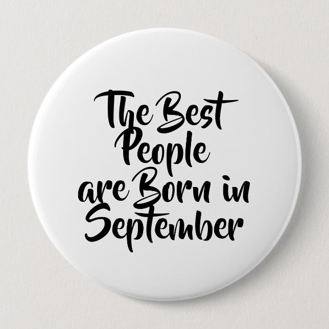"September" Geburtstags-Knopf Button (Vorderseite)