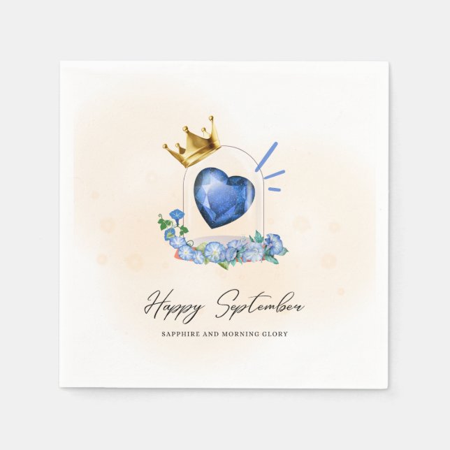 September Geburtstagsfeier Servietten (Vorderseite)