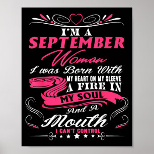 September Girls Fire In Soul Geburtstagszitat Poster