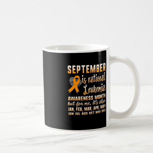 September Is National Leukemia Awareness Month War Kaffeetasse (Rechts)