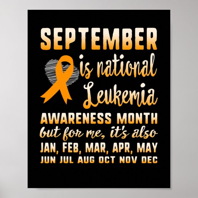September Is National Leukemia Awareness Month War Poster (Vorne)
