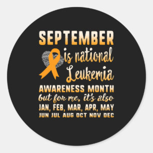 September Is National Leukemia Awareness Month War Runder Aufkleber