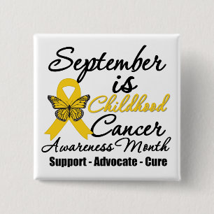 September ist Kindheitskrebs Bewusstseins-Monat v2 Button