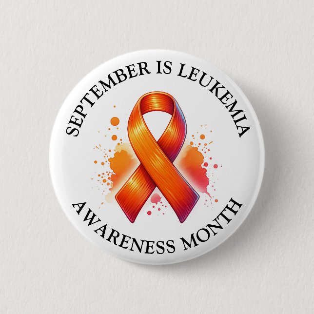 September ist Leukemia Awareness Montag Button (Vorderseite)