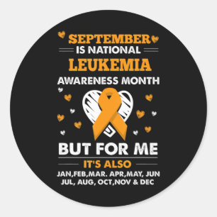 September ist Leukemia Awareness Montag Runder Aufkleber