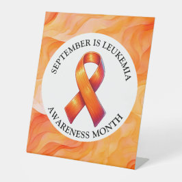September ist Leukemia Awareness Montag Sockelschild