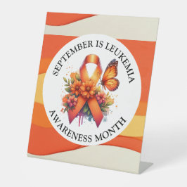 September ist Leukemia Awareness Montag Sockelschild
