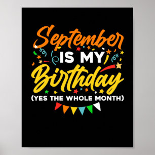 September ist mein Geburtstag Der ganze Monat Sept Poster