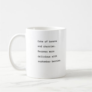 September Kaffeetyp Tasse typografisch poetische K