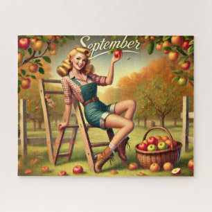 September-Land-Hernte-Pin-Up Puzzle