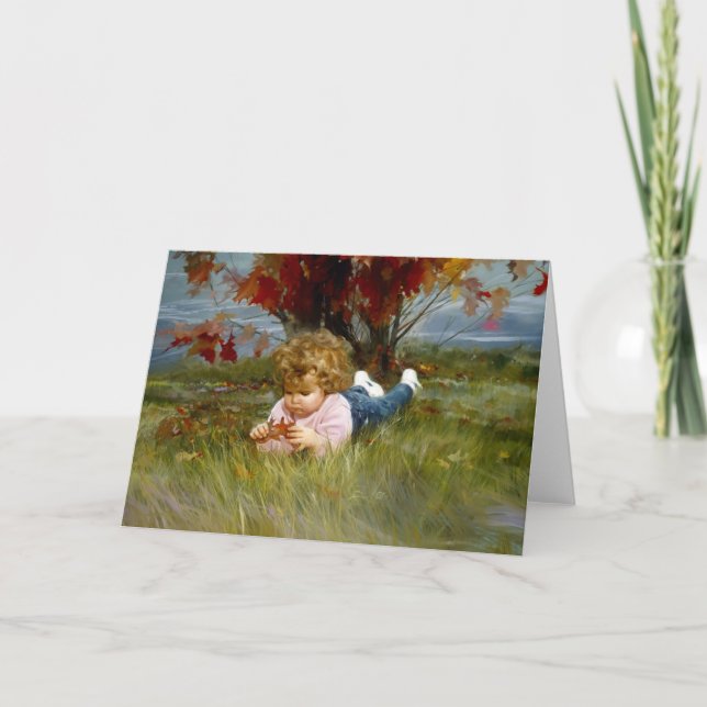 September-Mädchen Karte (Vorderseite)