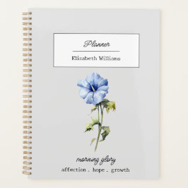 SEPTEMBER MORNING GLORY GEBURT BLUME PERSONALISIER PLANER
