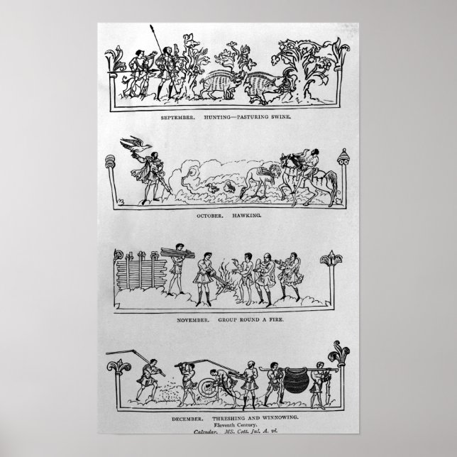 September, Oktober, November und Dezember Poster (Vorne)