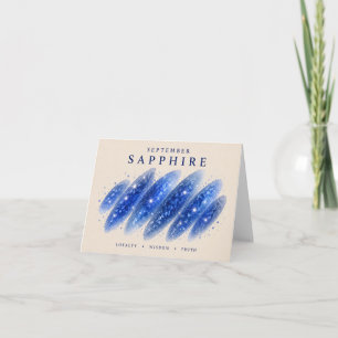 September Saphir-Geburtsstein-Karte Dankeskarte