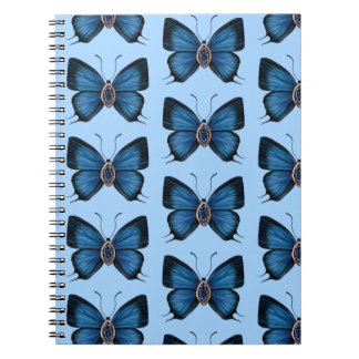 September Sapphire Blue Butterfly Design Notizblock