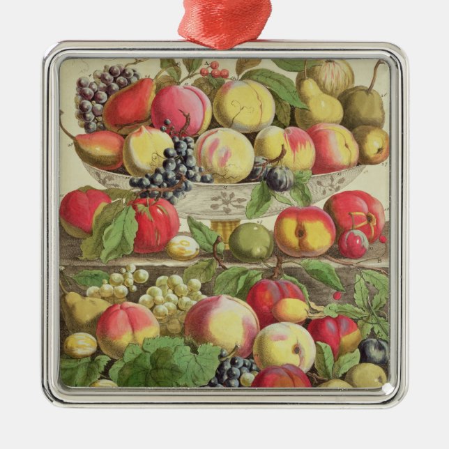 September, von 'zwölf Monaten Früchten Silbernes Ornament (Vorne)