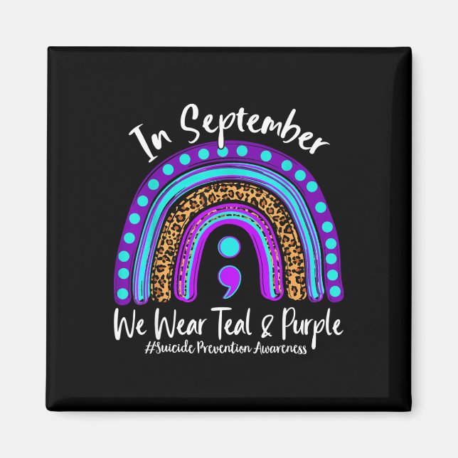 September wear teal &amp; purple prevention magnet (Vorne)