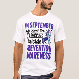 September Wir tragen Aquamarine Lila Suizidprävent T-Shirt
